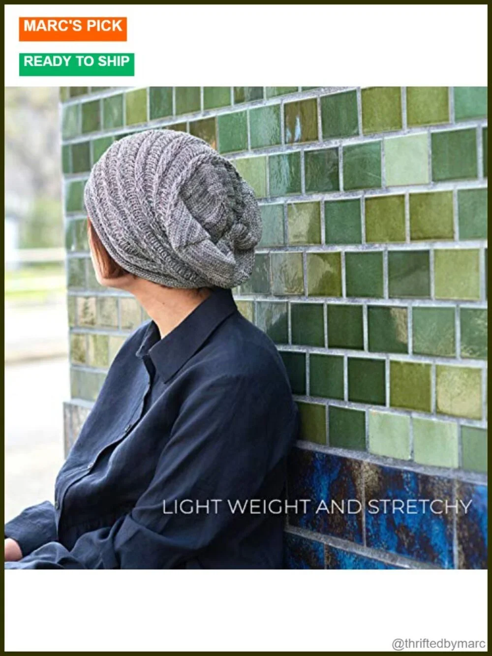 CHARM Extra Slouchy Summer Beanie - Cotton Knit Slouch Hat for Men Women